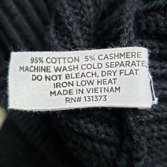 Slouchy Cotton & Cashmere Oversized Ribbed Heavy Knit Sweater L - Picture 12 of 16